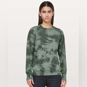 lululemon athletica Green Tie-Dye Crew Neck Sweater